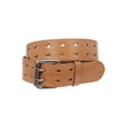 thumbnail image 1 of Snap On Two Row Cut-out Holes Leather Belt, 1 of 1