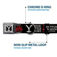 thumbnail image 5 of Paramount Network Pet Collar, Dog Collar Metal Seatbelt Buckle, Yellowstone Dutton Ranch 1886 Icons Black White Red, 13 to 17 Inches 1.5 Inch Wide, 5 of 8