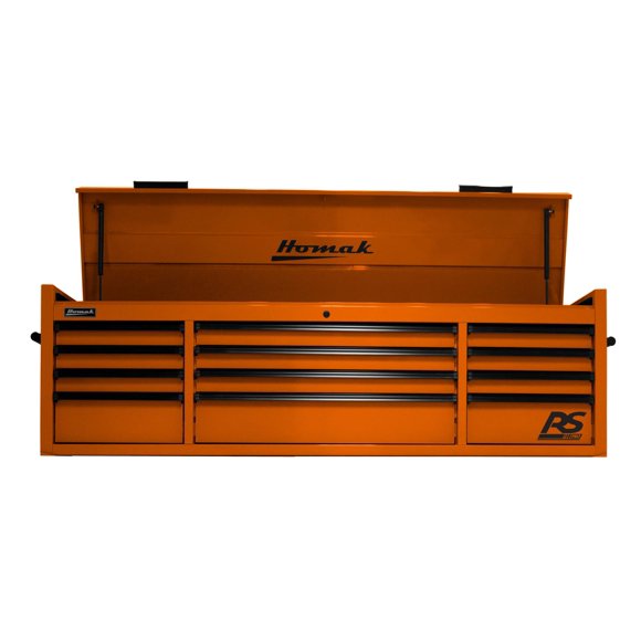 Homak OG02072120 Commode 72 Pouces RS Pro Series 12 Tiroirs - Orange