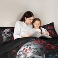thumbnail image 5 of Castle Fairy Abstract Skull Bedding Comforter Set 2pcs for Adults Boys Girls,Chic Floral Flowers Twin Comforter Sets Microfiber,Vintage Gothic Style Breathable Bedding Set,Microfiber Bedroom Decor, 5 of 8
