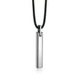 thumbnail image 5 of 60+5cm Silver/Black/Blue Pendant Men's Tungsten Carbide Wax Rope Necklace, 5 of 7