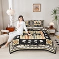 thumbnail image 4 of Feelyou Wildlife Deer Kids Queen Comforter Set, Vintage Western Lake House Bedding Sets, Tribal Aztec Triangle Bedding Comforter Set, Breathable Home Decor, 3-Piece, 4 of 8