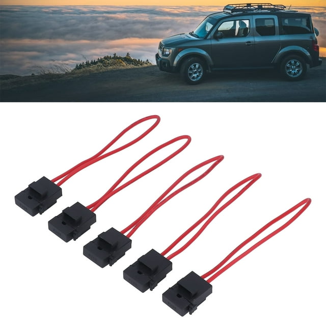 Paquete De 5 Portafusibles De Cuchilla Automotriz Con Fusible De 15 A, Portafusibles En Línea Impermeable De 14 AWG, 30 A