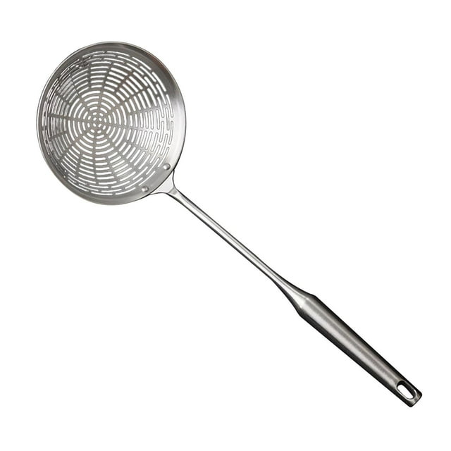Colador de araña con orificio para colgar, cucharón colador para hornear verduras y frutas 14cm