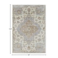 thumbnail image 3 of Rugs America Leopold LX40A Soft Sky Oriental Transitional Cream Area Rug, 7' x 9', 3 of 10