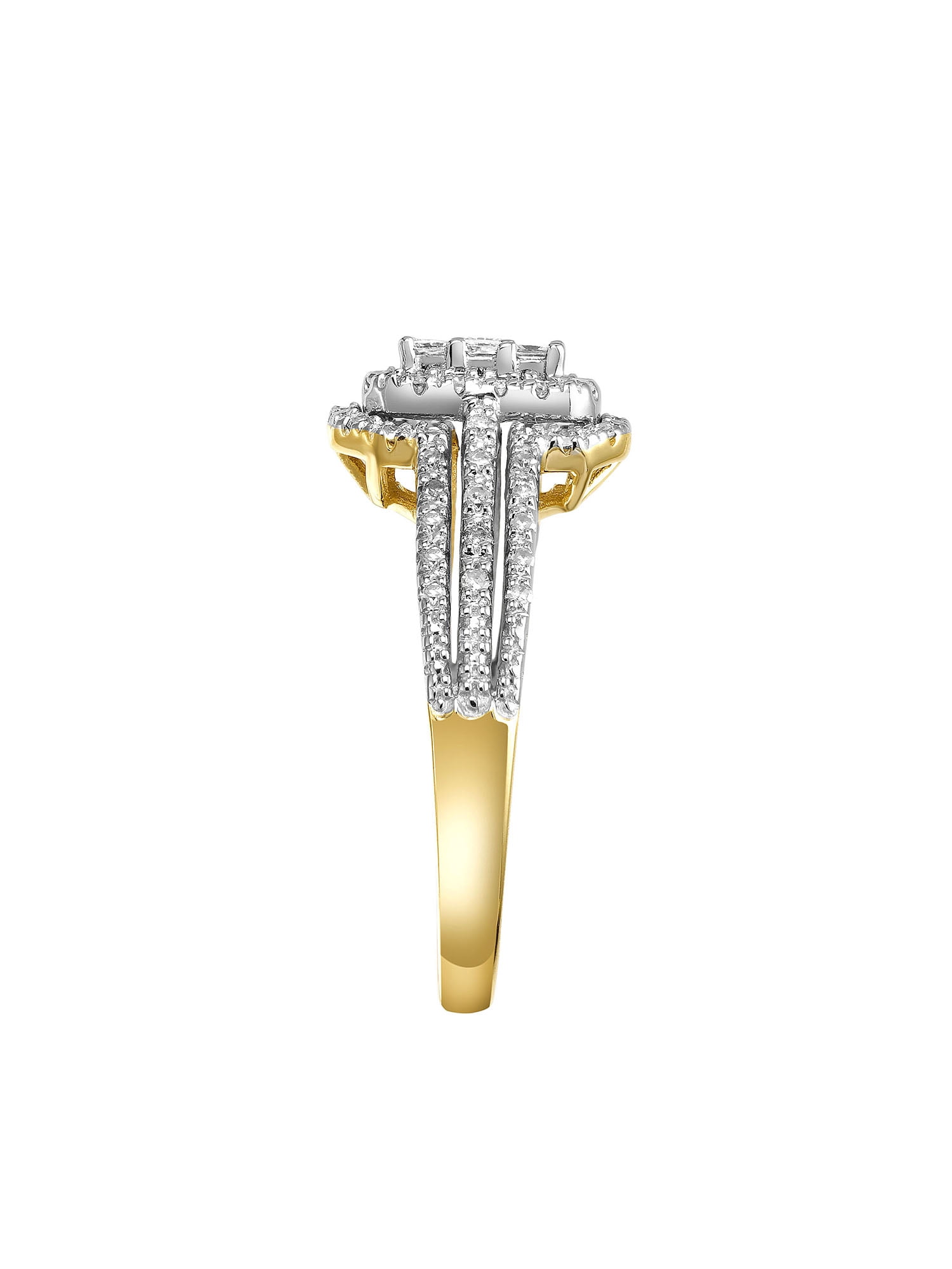 3/8ctw 10KT Yellow Gold Emerald Limited Edition Genuine Certified Diamond Ring by Keepsake