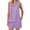 Lilac, variant on PINSPARK Two Piece Sets for Women Summer Lounge Set Casual Sleeveless Crewneck Tops and Drawstring Short Outfits Tracksuit Side Slits