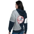 thumbnail image 2 of Women's Starter Navy/Gray New York Yankees Curve Ball Full Zip Hoodie Sweatshirt, 2 of 2