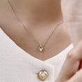 thumbnail image 6 of JeenMata X-Shaped Round Cut Lab Grown Diamond Pendant Necklace in 18K White Gold Plating for Women, 6 of 10