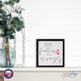thumbnail image 3 of LifeSong Milestones 7x7 Modern Inspirational Framed Shadow Box for Wall Decoration - You Will Forever Be My Always Hearts (Heart) (Black)(Grey Print), 3 of 8