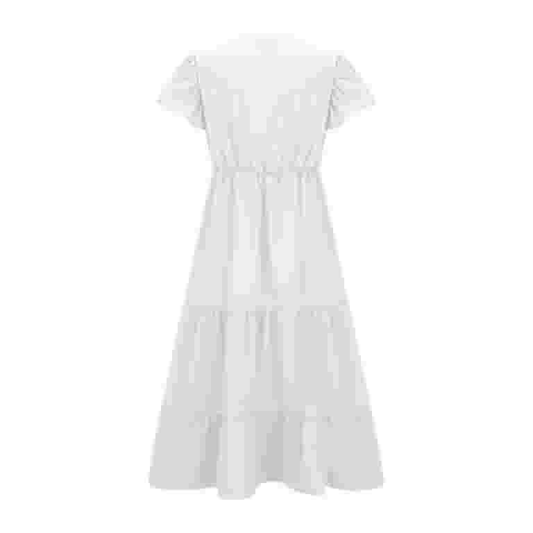 送料無料 通販 ファッション Size, Plus 5XL Bigersell V-Neck, Midi Ruffle Sleeve, Short Clothing