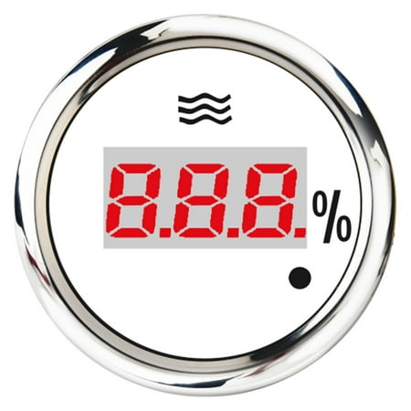 52mm Car Boat Water Level Guage New Waterproof Water Tank Level Gauge Fit For 0-190 Ohm Water Sensor Indicator Unit 12V/24V Easy to Install