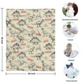 thumbnail image 4 of Beige Dinosaurs Text Pattern Blanket,Comfortable Soft Flannel Throw Blanket,All Season,Warm Lightweight Blankets for Sofa Bed Couch Living Room Chair,30"x40", 4 of 4