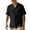 Black, variant on Men's Casual Short Sleeve Button Down Shirt Summer Relaxed Fit Breathable Comfortable Lightweight Beach Style with Pocket