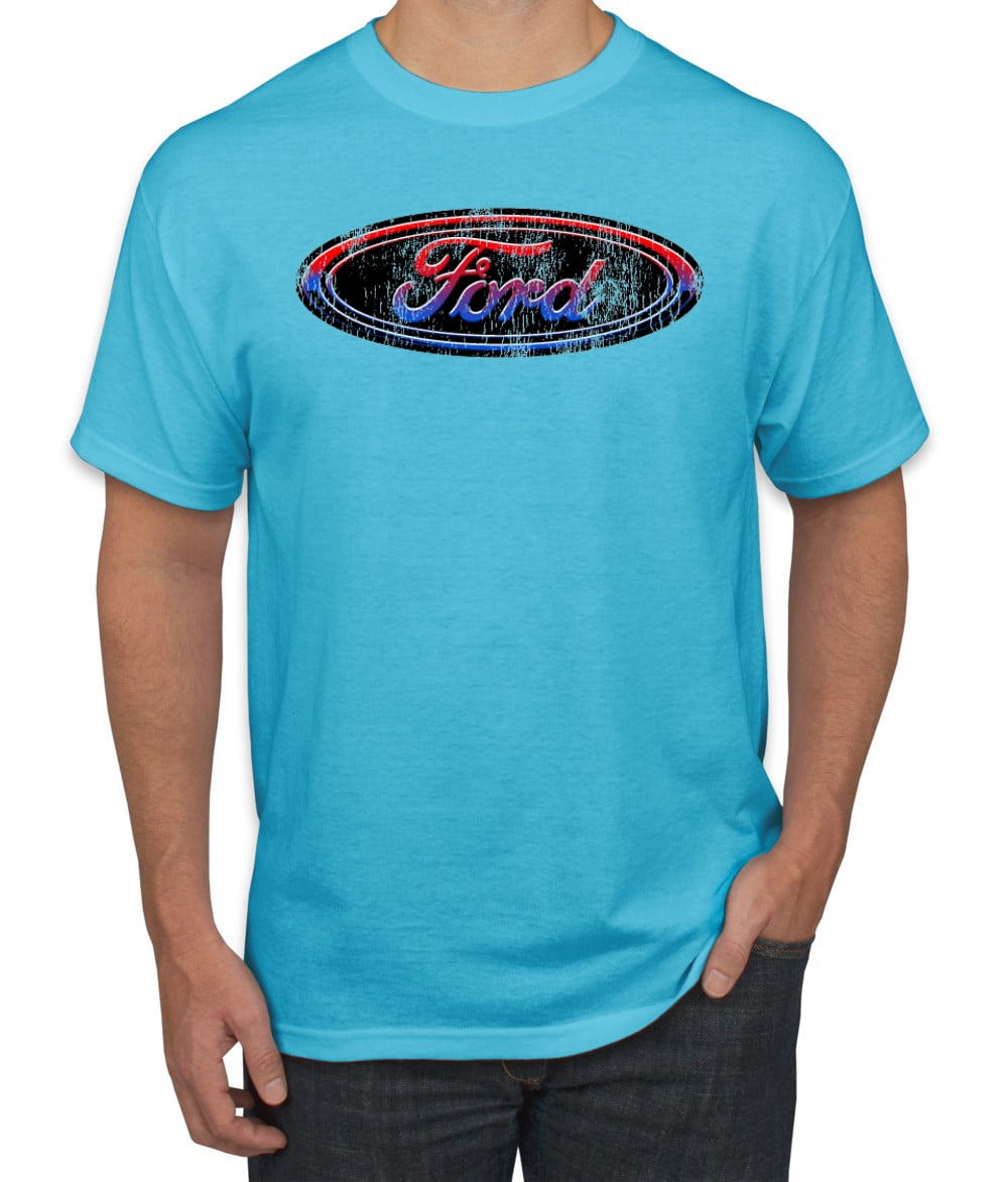 Red Blue and Black Ford Logo | Mens Cars and Trucks Graphic T-Shirt ...