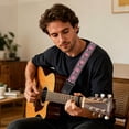 thumbnail image 4 of AODSK Cotton Embroidery Guitar Strap 2" Adjustable for Acoustic Electric Bass Ukulele with Picks Guitarists Gift, 4 of 7