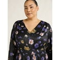 thumbnail image 3 of Scoop Women's & Women's Plus V Neck Plissé Midi Dress, Sizes XS-4X, 3 of 4