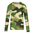 thumbnail image 5 of VERUGU Mens Casual Long Sleeve Camouflage Shirts Fashion Fall Crew Neck Top Base Shirt Camouflage L, 5 of 5