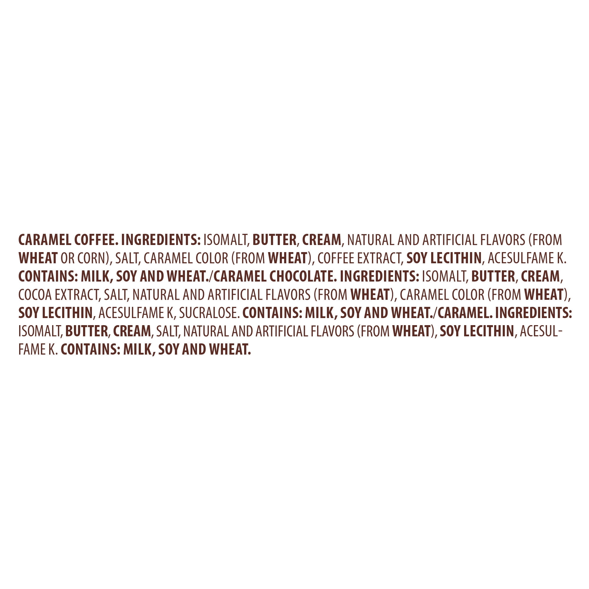 Werthers Original Hard Sugar Free Assorted Flavors, Caramel Coffee, Caramel Chocalate, Caramel Candy 7.7 oz