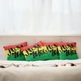 thumbnail image 7 of Ambesonne Saying Throw Pillow Cover 4 Pack, Rastafarian Design Message, 24", Multicolor, 7 of 7