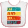 thumbnail image 3 of Inktastic Chess Player Eat Sleep Chess Repeat Boys or Girls Baby Bib, 3 of 4