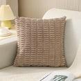 thumbnail image 2 of Njshnmn Throw Pillow Covers Summer, Decorative Square Outdoor Pillowcase, 18" x 18", Coffee Color, 2 of 7