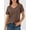 Brown, variant on ANRABESS Womens Short Sleeve Tops Casual V Neck Wrinkle - Free Basic T Shirts Summer Cute Tee 2026 Spring Fashion Clothes Black Large