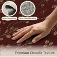 thumbnail image 6 of ODIKA 3'x5' Washable Accent Rug Pet Friendly, Non-Shedding Mat Gold Rich Maroon Floral and Botanical Elegance Intricate Leaf Vine Motifs with Golden for Bedside, Nursery Room, 6 of 7