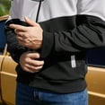 thumbnail image 5 of Men's Bomber Jacket Lightweight Casual Zipper Coat with Pockets Ideal for Camping, Hiking, 5 of 10