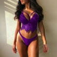 thumbnail image 2 of Lindreshi Sexy Lingerie for Women Set Women Sexy Lace Lingerie Sleepwear Night Bra and Panty Set Backless Pajamas, 2 of 7