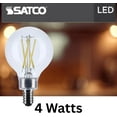 thumbnail image 4 of Satco S12473 LED G16.5 Globe Light Bulbs 4W 120V 5000K E12 Candelabra Base Dimmable (6 Pack), 4 of 11