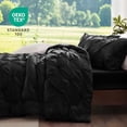 thumbnail image 4 of Black Comforter Set Queen - 3 Pieces Boho Pintuck Bedding Comforter Sets Lightweight Soft Warm Bed Comforter Queen with 2 Pillowcases for All Season, 4 of 7