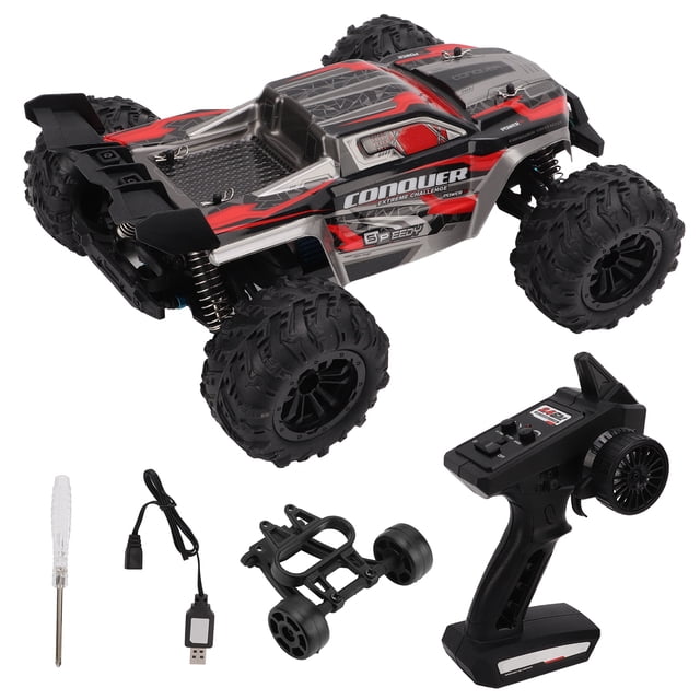 SCY‑16102 Modelo de coche RC a escala 1/16, 2,4 G, 4x4, 38 km/h, con luz LED, todoterreno, camión, juguetes, rojo