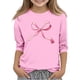 thumbnail image 2 of Blusas y camisas de manga larga y cuello redondo para niños y niñas, estilo casual, original, con estampado de manga 3/4 y cuello redondo, ideal para niñas de 3 a 14 años., 2 of 5