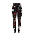 thumbnail image 3 of MKLEKYY Leggings para mujer Leggings navideños de cintura alta para mujer Leggings con estampado navideño novedoso Ropa navideña divertida 353, 3 of 4