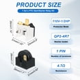 thumbnail image 2 of PTC Refrigerator Starter Relay 4.7 Ohm 1 Pin and 1/2HP Overload Protectors, 2 of 6