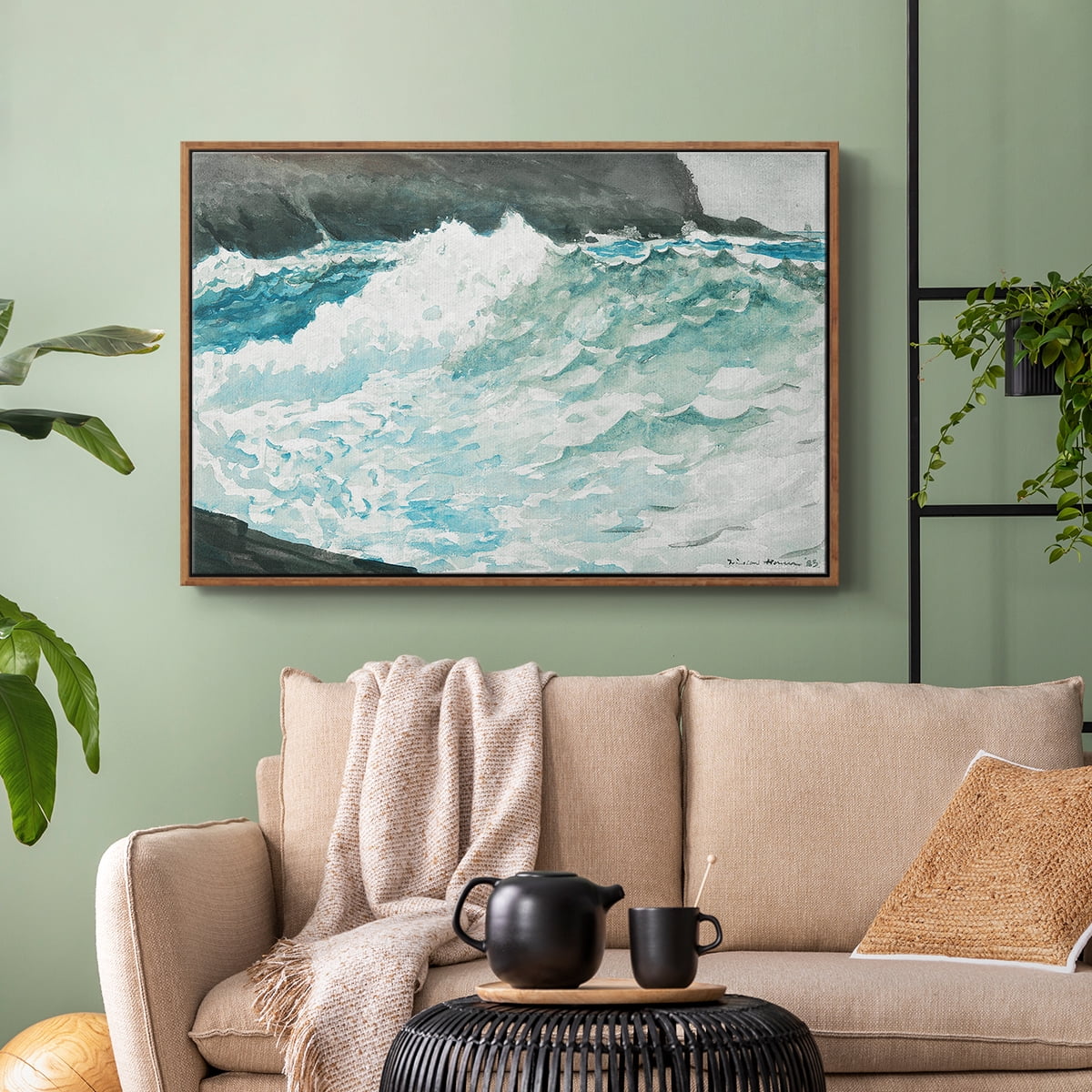 Vintage Landscape-CXXXV By Wexford Home Framed in Walnut Wood Gallery Wrapped Canvas 17 in. x 25 in.