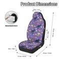 thumbnail image 6 of POLERO Protective Auto Front Seat Covers for Automotive, Polyester Fabric Elastic Stretchy Seat Covers, Dog Floral Purple Print, 6 of 7