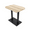 Blonde Surfside Ash w/Black Base, variant on 34" Small Dou Bistro Height Table Double Metal Base Bar Table