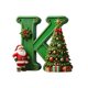 thumbnail image 2 of Adorno navideño personalizado con letras para árbol de Navidad - Colgante acrílico de 8 cm con diseño de gorro de Papá Noel | Decoración navideña DIY para el hogar, el árbol y regalos | Juego de 1, 2 of 5