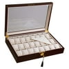 Wood Watch Display Case Organizer Box Xmas Holiday Men/Women Gift 6/10/12/20/24 Slots Opt