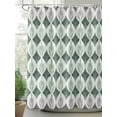 thumbnail image 2 of Green Leaf Shower Curtain, Plant Leaves Abstract Geometric Waterproof Shower Curtain Set with 12 Hooks Lightweight Washable Fabric Shower Curtains for Bathroom 36x72 Inches, 2 of 6