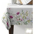 thumbnail image 1 of Floral Tablecloth Rectangle 60 x 84 Plant Spring Table Cloth Waterproof Oil-Proof Summer Flowers Wildflower Kitchen Spillproof Tablecloths Table Cover for Indoor and Outdoor Use, 1 of 1