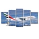 thumbnail image 1 of Cuadro Decorativo Avión Boeing A380 Emirates Juego De 5 Piezas 150x80cm Ideal Para Sala Oficina Estudio Decoración Moderna, 1 of 5