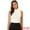 White, variant on Mock Neck Ruffle Sleeveless Casual Blouse Top S Blue