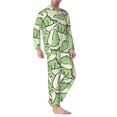 thumbnail image 3 of Kll Cute Crocodile Sleepwear Mens Flannel Pajamas,Long Cotton Pj Set, 3 of 9