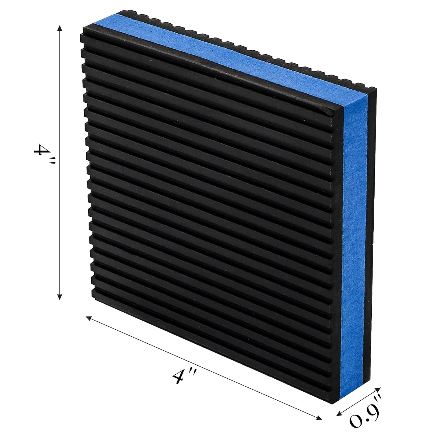 8 Pack Rubber Anti Vibration Pad, 4'' x 4'' x 7/8'' Heavy Duty EVA Sound Isolation Pads, Square Mechanical Vibration Damping Mat Floor Protector for Washing Machine, Dryers, Treadmill