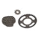 thumbnail image 2 of Juego de piñones de cadena 420 de acero, piñón delantero de motor de 10 dientes, piñón trasero de cadena de 36 dientes con cadena de transmisión de 60 eslabones para scooter y motocicleta DIY., 2 of 14