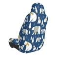 thumbnail image 2 of Wukai cute winter bear Full Set Car Seat Covers with Soft Padding Universal Auto Front Seats Protector and Cushion Mat, 2 of 5