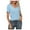 Light Blue, variant on Fesfesfes Sweatshirt for Women Fashion Casual Women Short Sleeve Camisole Solid Turndown Neck Ladies Tops Slim Vest Womens Tshirts Graphic 6(M)